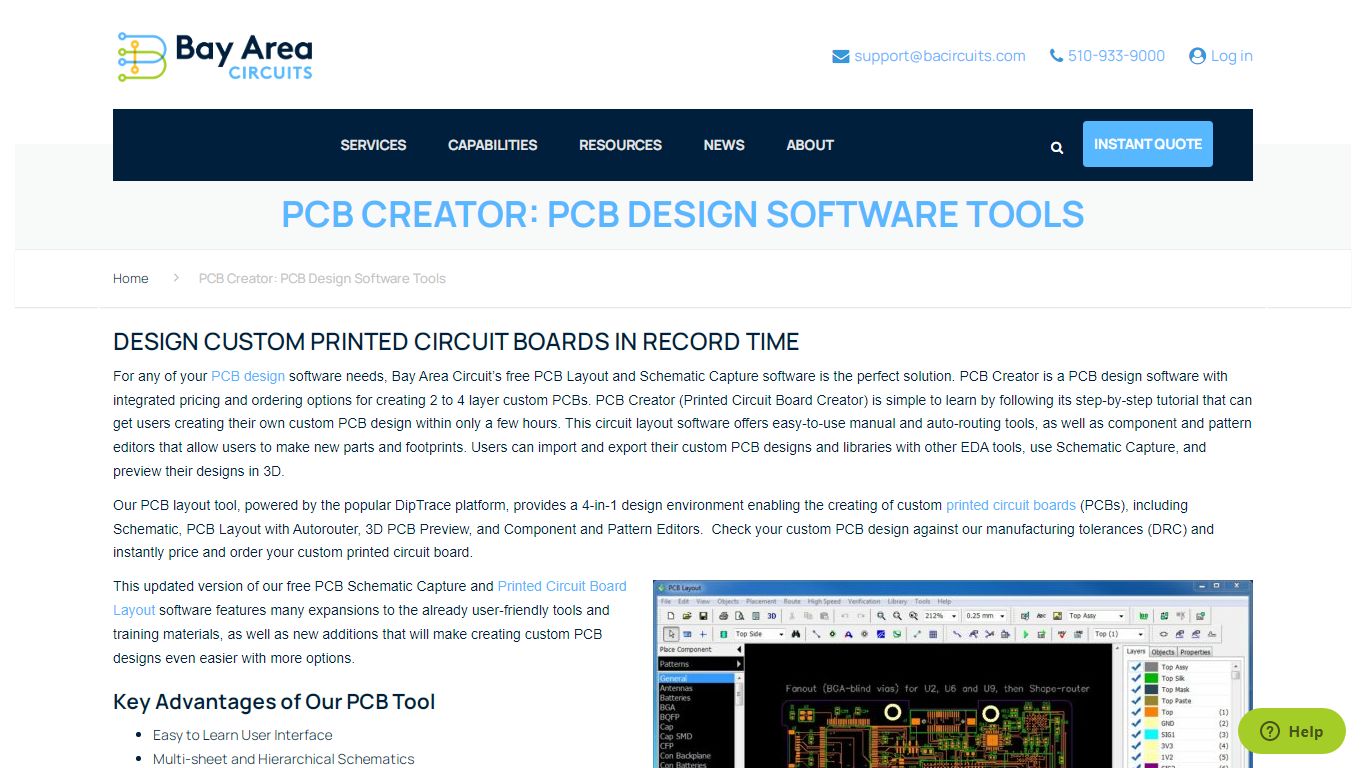 PCB Design & Layout Software: PCB Creator - Bay Area Circuits